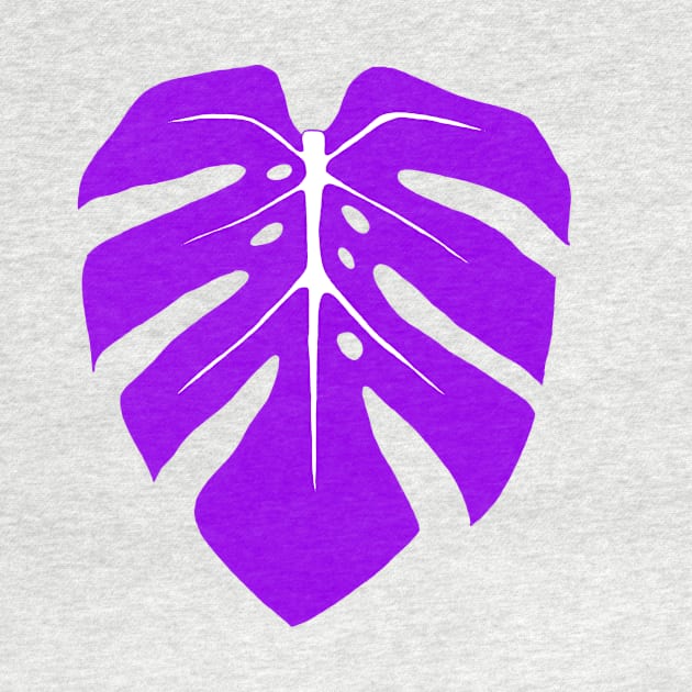 Purple Monstera Leaf by ally1021